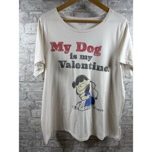 Peanuts Lucy Snoopy My Dog Is My Valentine T Shirt Womens 3X Graphic Tee
